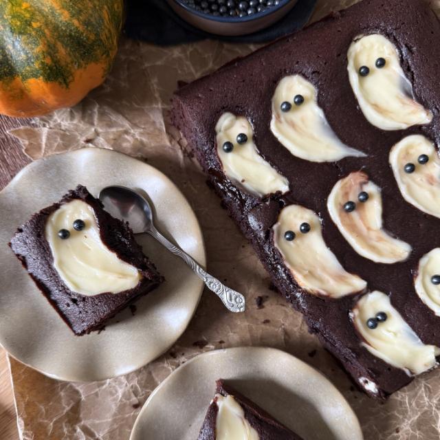 Brownie med cheesecakespöken