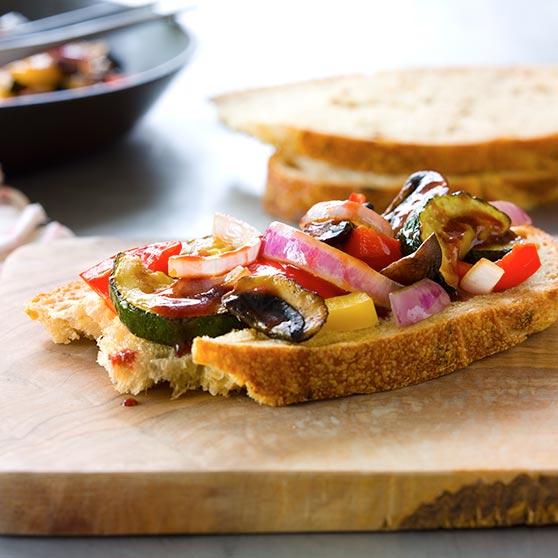 Bruscetta med stekta grönsaker 