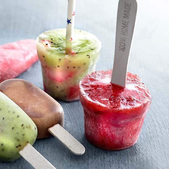 Ice pops: Jordgubb & mynta