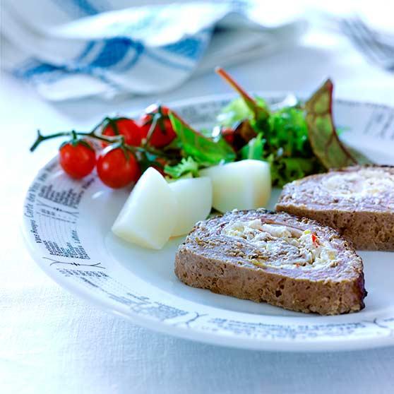 Fylld köttfärslimpa