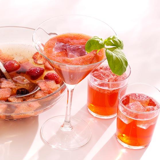 Melon- jordgubbscocktail