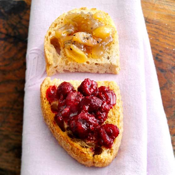 Raspberry jam with whole berries