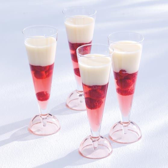 Hallonpannacotta