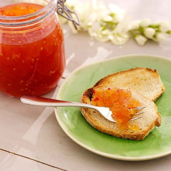 Tomatmarmelad med hetta