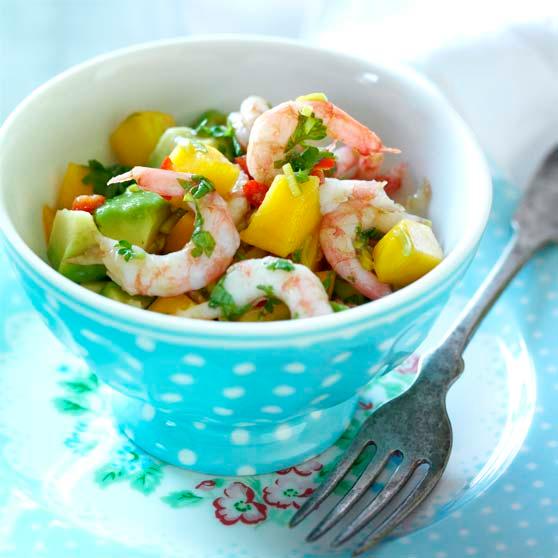 Easter salsa with prawns